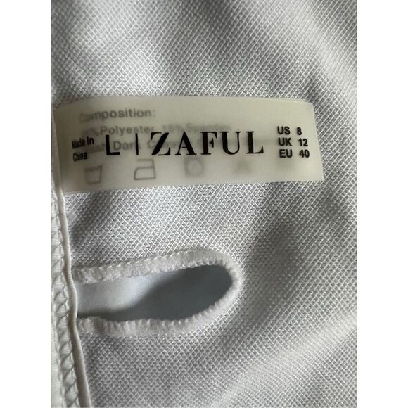 ZAFUL Crochet Trim String square swim Top size 8 - Picture 3 of 4